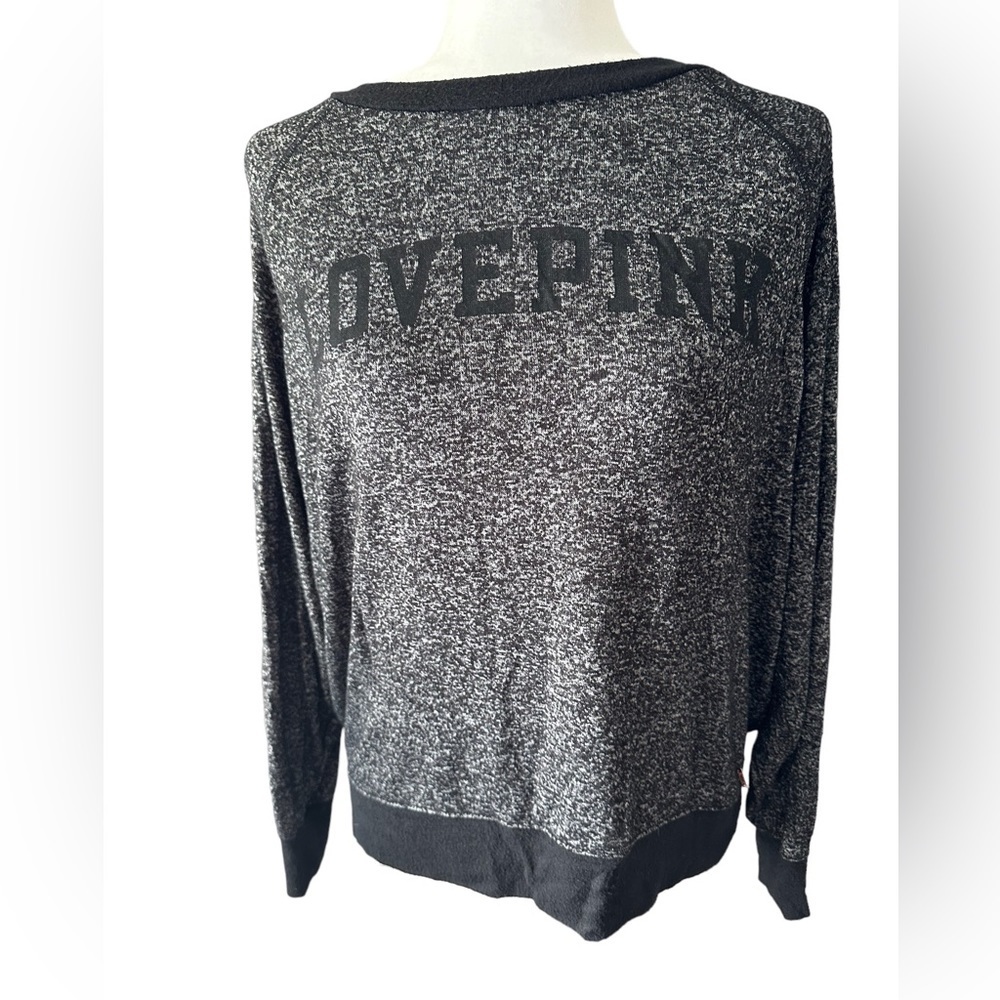 Pink black sweatshirt, size medium